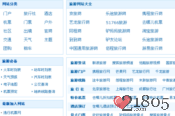 做个专门的旅行网址大全站